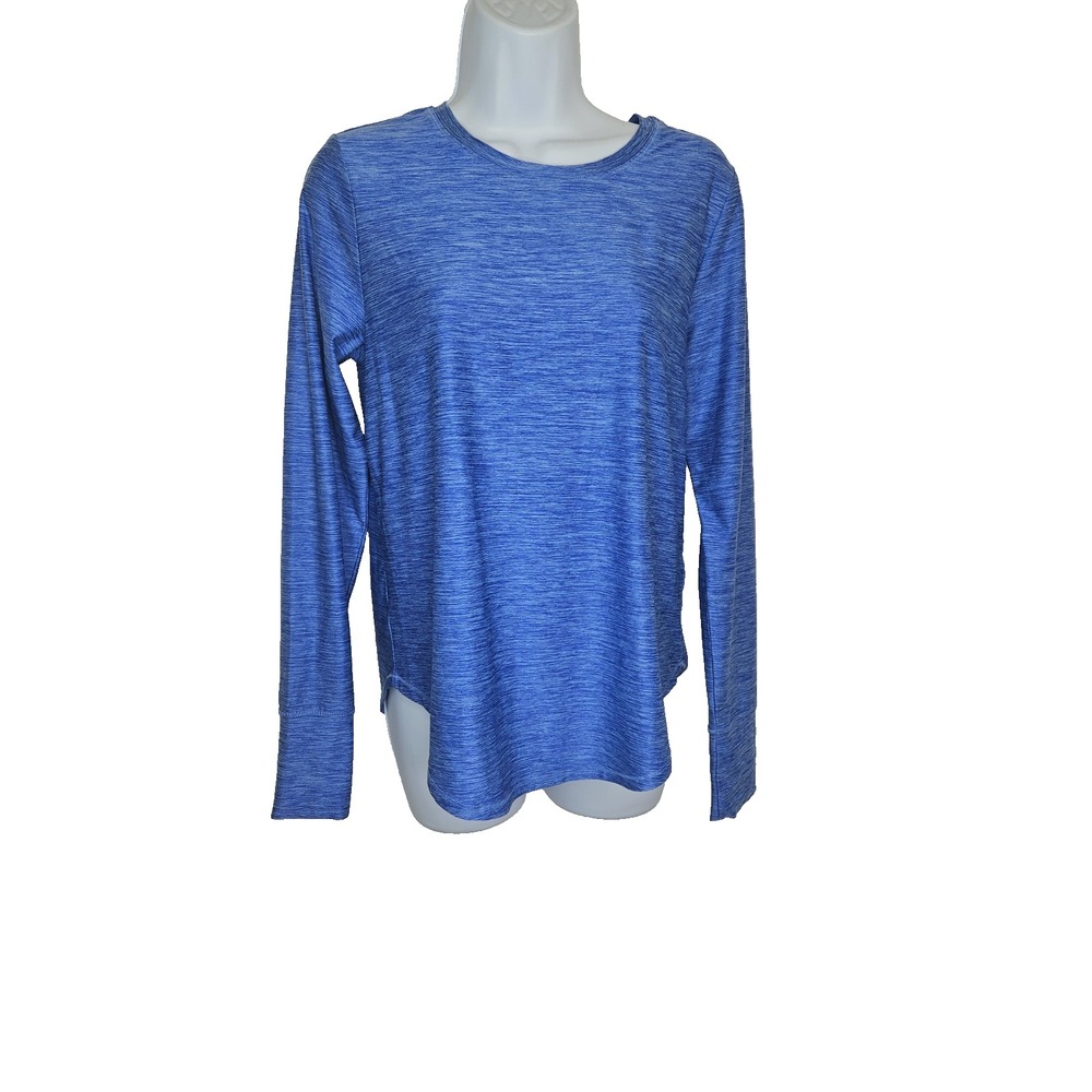 DSG Blue Long Sleeve‎ Performance Top Women's Size Small Stretch Athletic Shirt